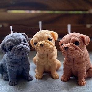 Teelicht. Kerzen. Hundekerze. Bulldogge Kerze. Mops Geschenk Bild 5