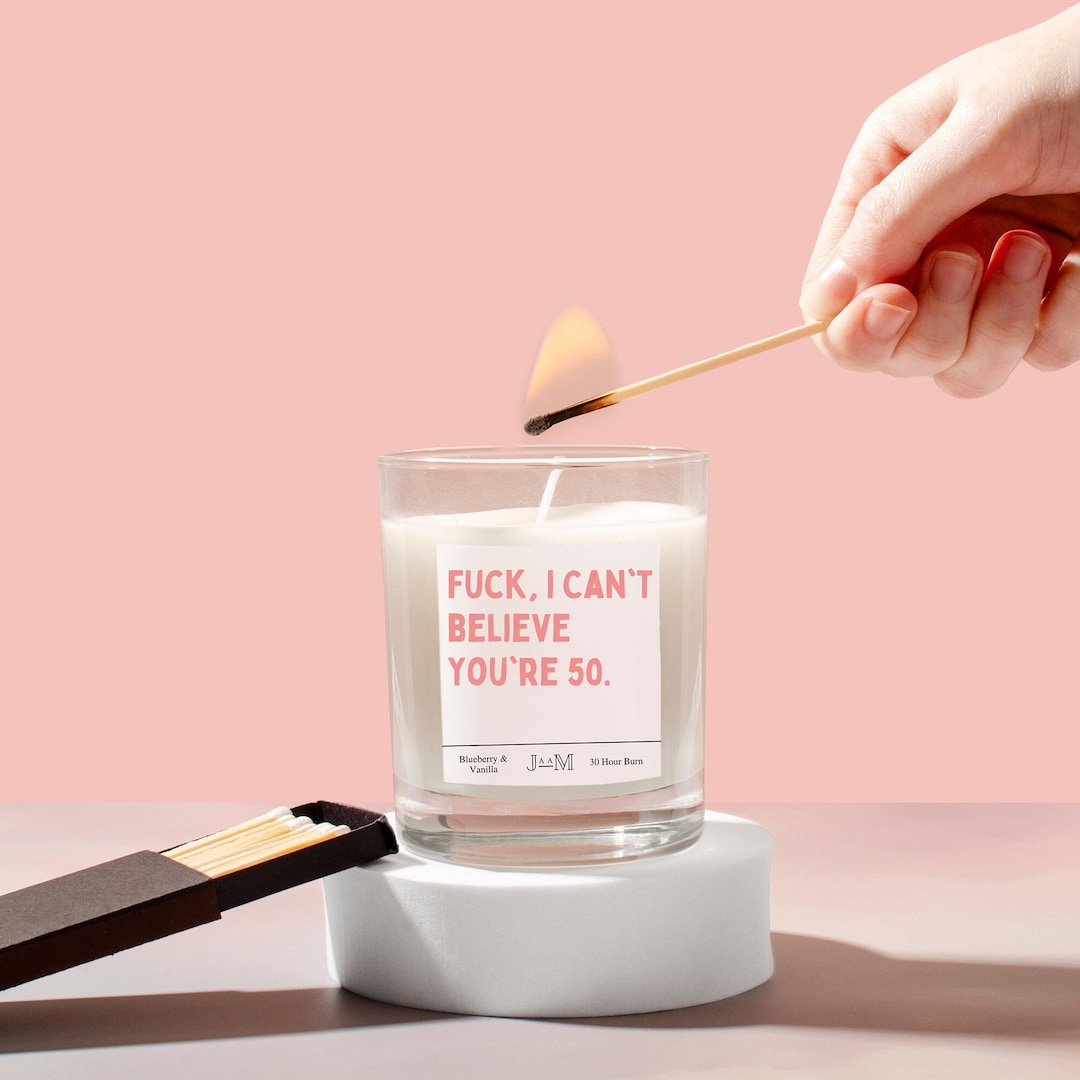 50th Candle Gift. 50th Birthday Candle. Funny Birthday Gift Etsy