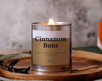 Cinnamon Buns Wood Wick Candle - Christmas Bakery Scent - Cinnamon Gift For Christmas - Bakery Inspired Candle