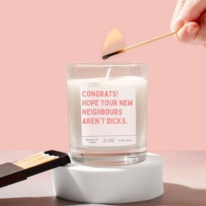 Housewarming candle housewarming gift. New home present. Funny gift housewarming.