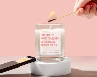 Housewarming candle housewarming gift. New home present. Funny gift housewarming.