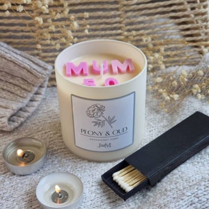 Mum birthday candle. Gift for mum. Candle for mum. Candle gift set.