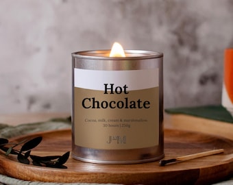 Hot Chocolate Candle - Wood Wick Candle For Christmas - Christmas Bakery Scent - Chocolate Gift For Christmas - Bakery Inspired Candle