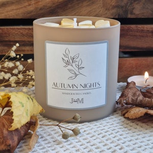 Autumn nights candle. Autumnal scented candle. Autumn candle. Autumn decor candle