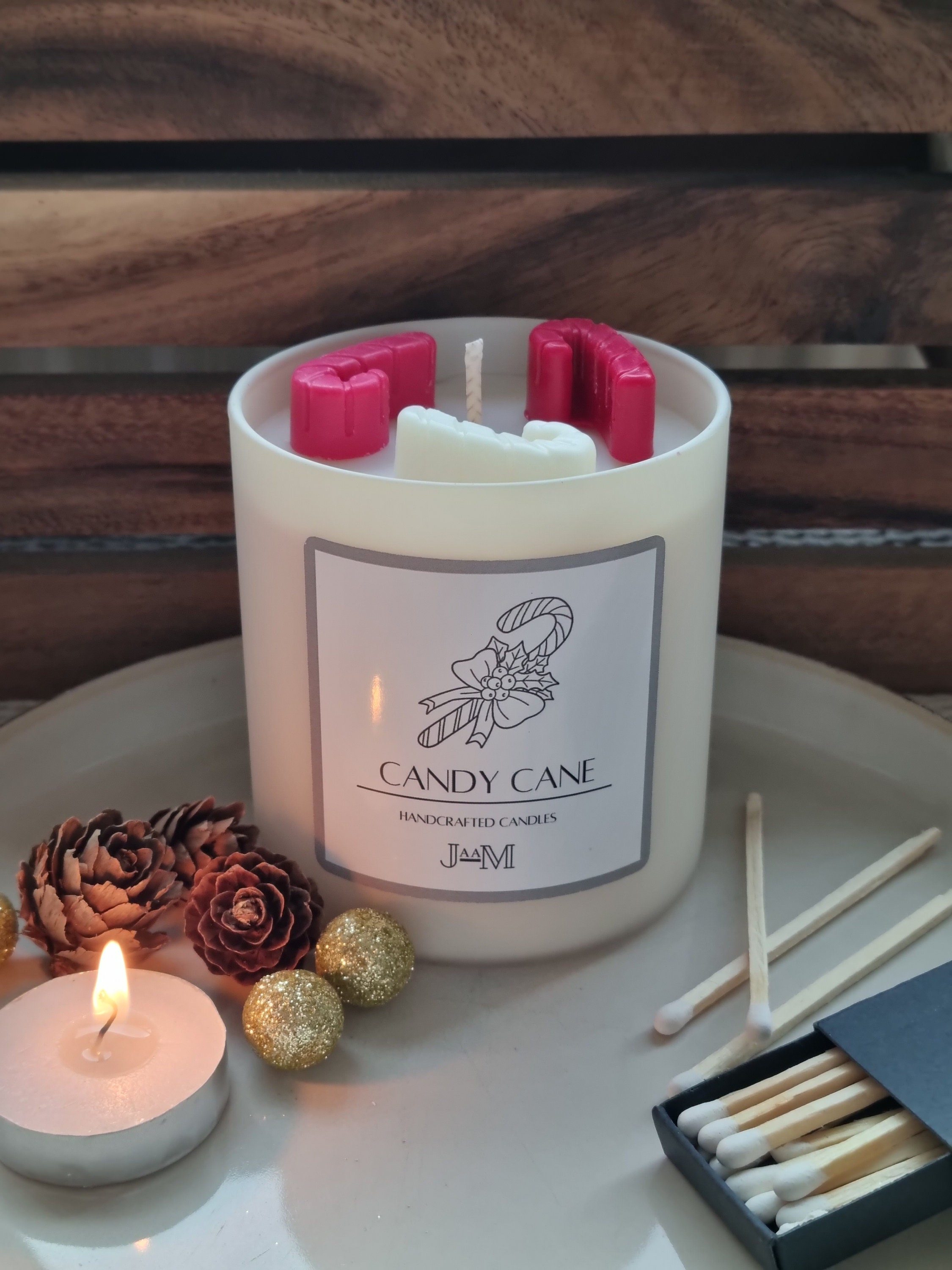 Candy Cane Candle