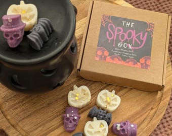 Halloween Wax Melt & Burner Gift Set. Spooky Box Wax Melts. Halloween Decor. Halloween Wax Melts