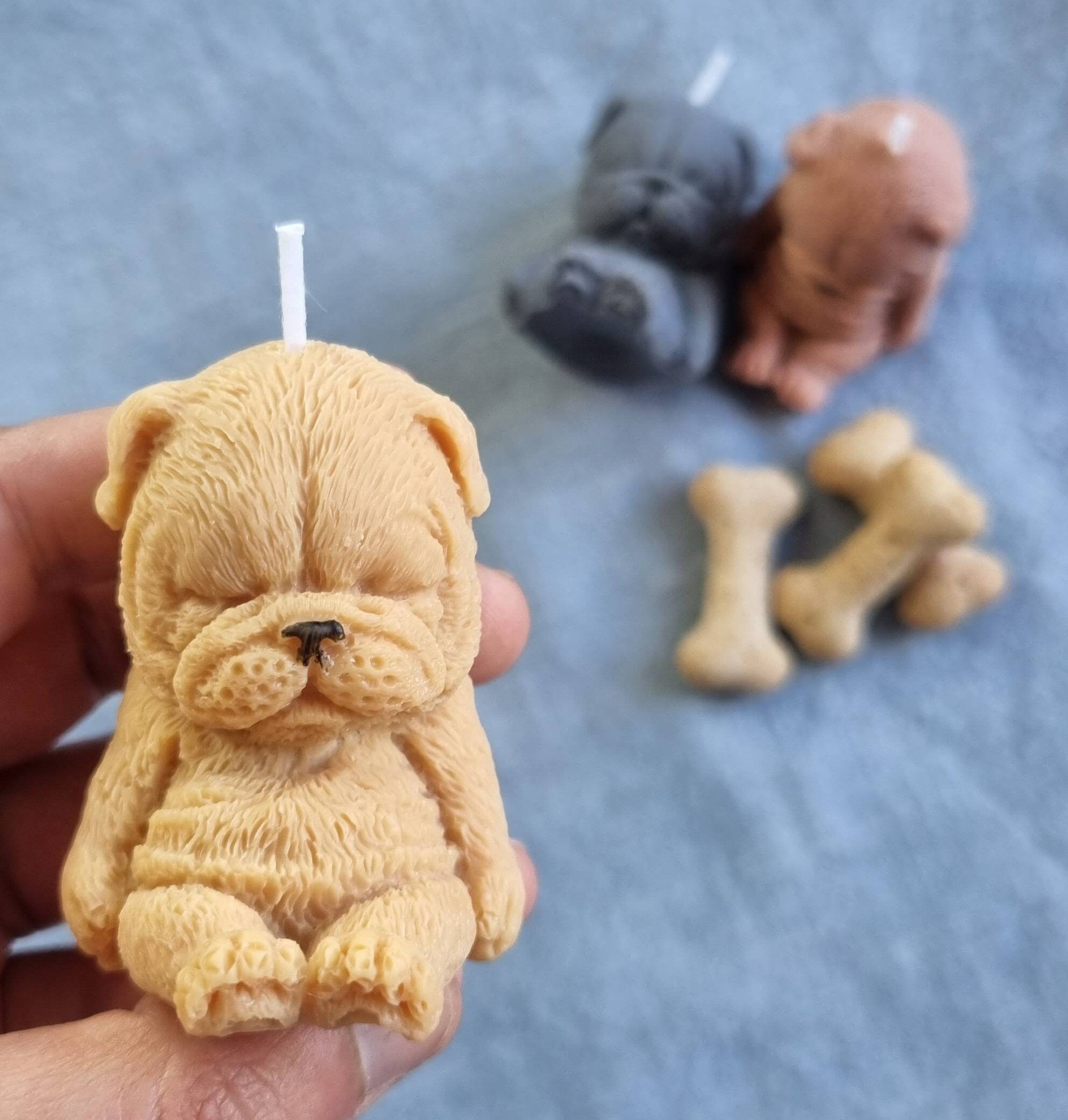 Candle. Dog Candle. Puppy Candles Uk. Dog Lover Gift. Shaped Etsy UK