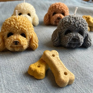 Dog candle. Candle. Candles uk. Puppy candle. Candle gift. Poodle gift