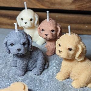 Candles. Dog candle. Candle. Puppy candle. Dog gift. Dog decor