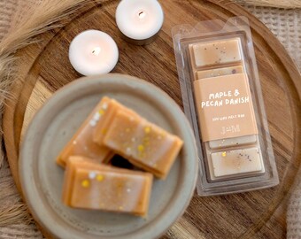 Maple & Pecan Danish Wax Melts - Bakery Inspired Wax Melt Bar - Caramelised Pecan Danish