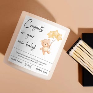 Personalised pregnancy gift. Congratulations pregnancy candle gift box. Custom new baby gift for her