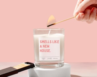 Smells like a new house candle. Housewarming candle. New home candle gift set.