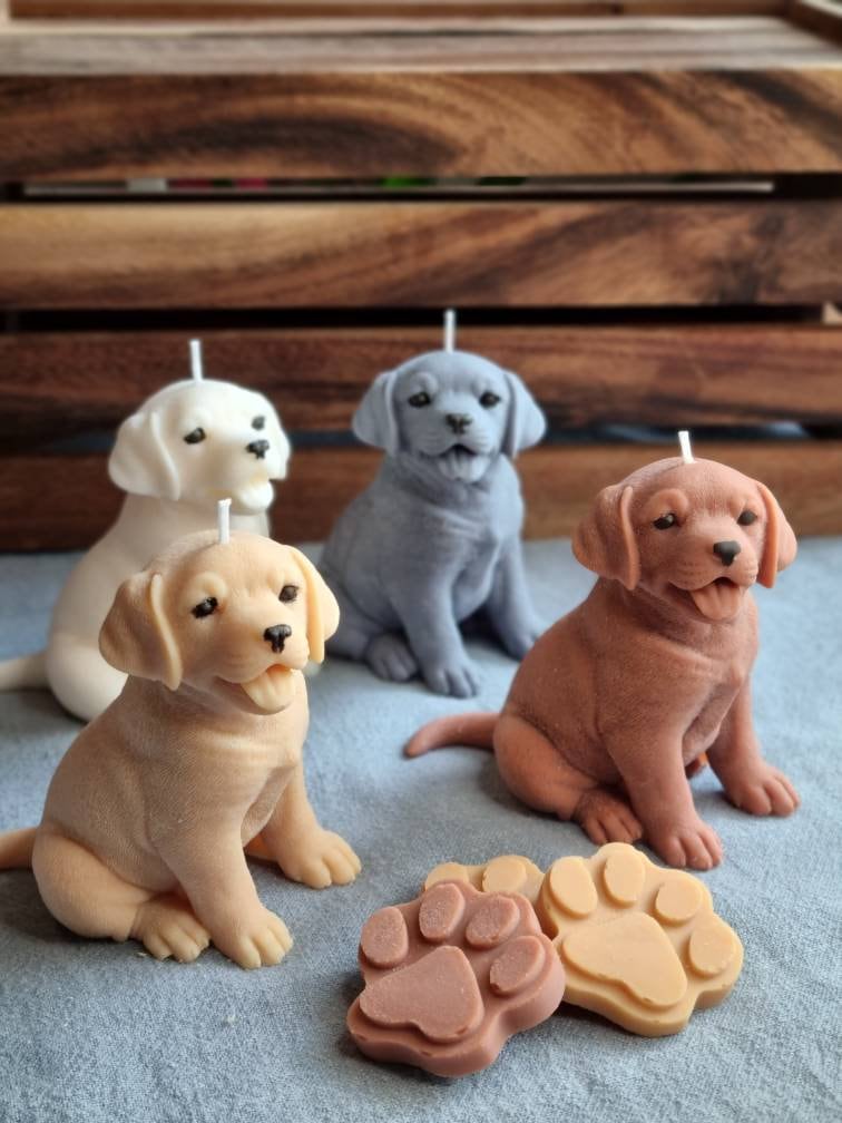 Candle. Dog Candle. Puppy Candle. Candle Uk. Candle Gift for Etsy UK