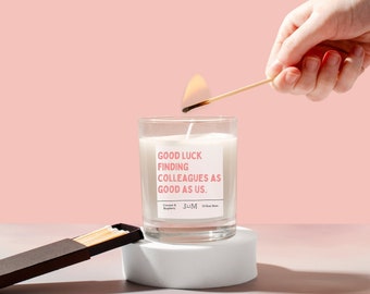 Bougie de départ pour un collègue. De nouveaux cadeaux de travail coquins. Cadeaux pour un collègue quittant le travail. cadeau de félicitations pour un nouvel emploi.