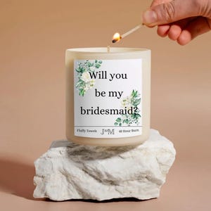 Will you be my bridesmaid proposal gift. Gift for bridesmaid. Candle for bridesmaid proposal. Wedding gifts for her