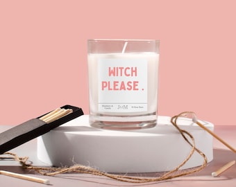 Witch candle. Witch please. Halloween witch candle. Witch gift.