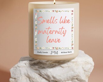 Smells like maternity leave candle. Colleague pregnancy gift. Pregnancy gift for her.