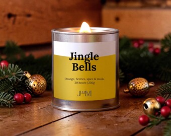 Jingle Bells Wood Wick Candle - Christmas Candle - Christmas Gifts For Home - Jingle Bell