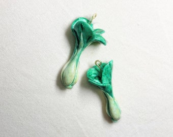 Bok Choy Handmade Polymer Clay Earrings / Charms