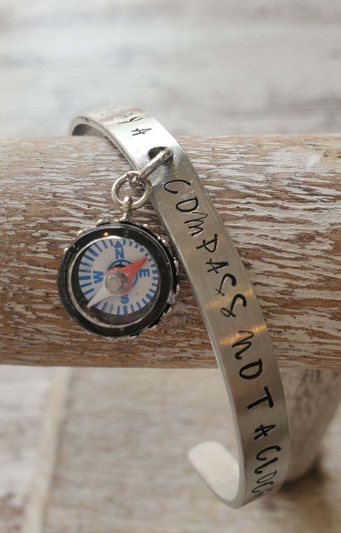 Compass Bracelet Personalized Bracelet Silver Bracelet | Etsy