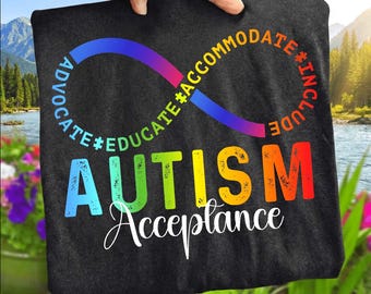 Infinity Symbol Autism Awareness Sublimation, Autism Acceptance PNG, Autism Awareness PNG, Autism Awareness Month Png Sublimation, Include