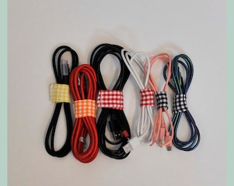DIY Cord Keeper Wraps, PDF downloadable sewing pattern and tutorial for home organization and cord holder
