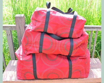 Large Zippered Storage Bags PDF digital download sewing pattern tutorial for 3 sizes reusable tote for moving clothes packing college camp