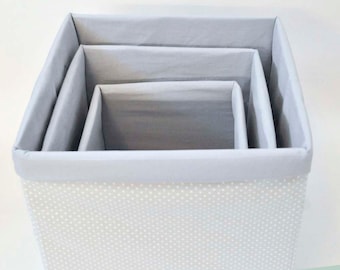 Storage Cube Box, PDF downloadable sewing pattern and tutorial for home storage organization, easy cubby bin basket