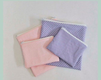 Zippered Snack Bag PDF downloadable sewing pattern, 2 Sizes reusable wet bag sewing tutorial, eco-friendly waterproof sandwich lunch snack