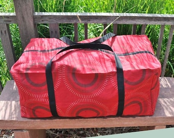 Zippered Storage Duffle Bags PDF downloadable sewing pattern, digital tutorial for 3 sizes reusable tote for moving clothes packing