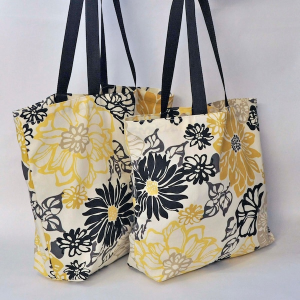 Fabric Grocery Bag sewing pattern, PDF downloadable sewing tutorial, canvas shopping Bag sewing tutorial, easy DIY grocery bag