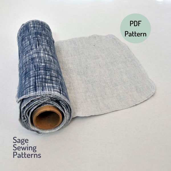 PDF sewing pattern for Unpaper Towels, zero waste eco-friendly paperless kitchen towel sewing tutorial