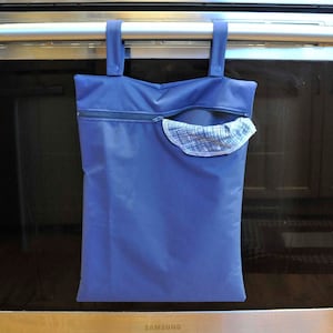 Tutorial per il download digitale del modello di cucito per la borsa impermeabile da cucina da appendere, borsa per il bucato con cerniera impermeabile per asciugamani ecologici non di carta a spreco zero