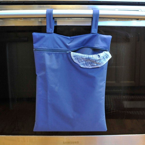 Hanging Kitchen Wet Bag Patron de couture téléchargeable PDF, pochette à linge à fermeture éclair étanche idéale pour les serviettes sans papier écologiques zéro déchet