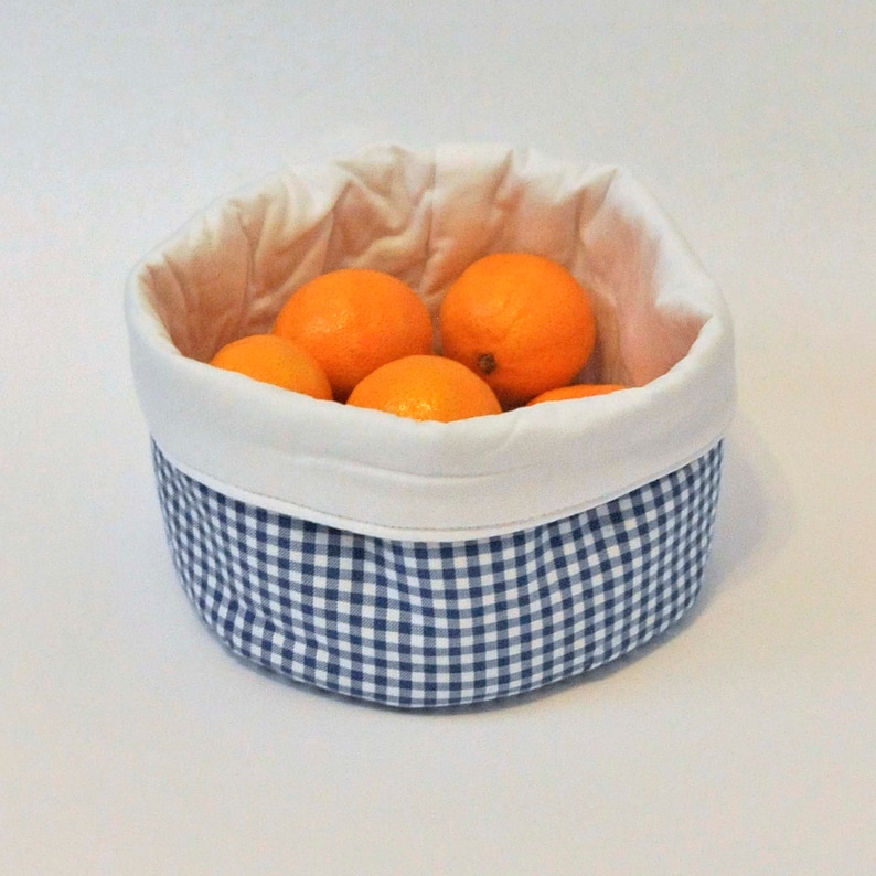 Nesting fabric baskets, PDF downloadable sewing pattern, home storage sewing template and tutorial, easy DIY bowl image 3