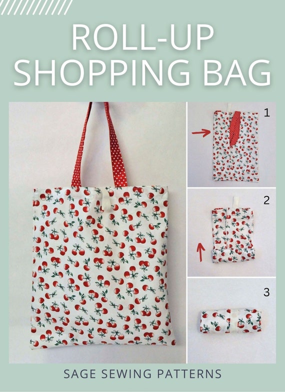 How to sew a foldable shopping bag, diy foldable grocery bag