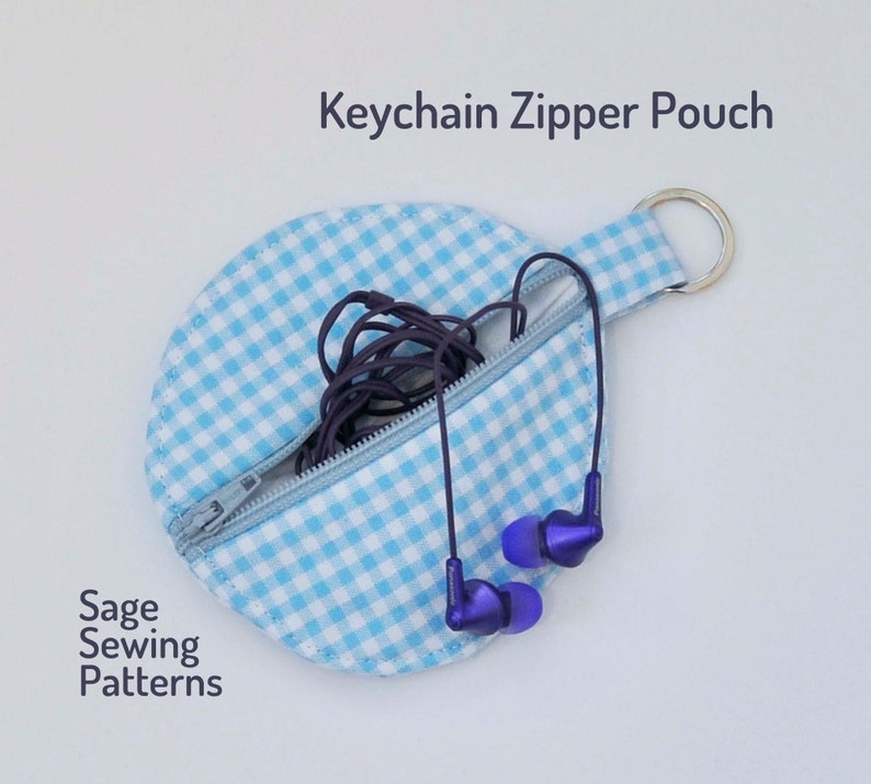 Round Earbud case PDF downloadable sewing pattern zipper Etsy México