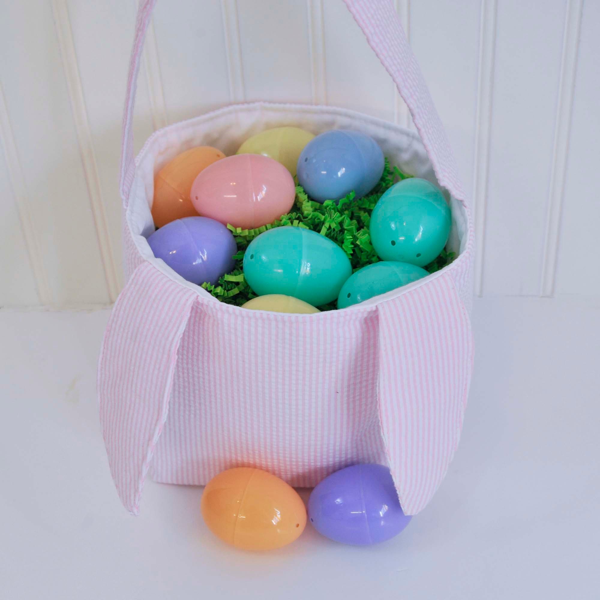 Easter Bunny Basket, PDF Downloadable Sewing Pattern, Fabric Handle ...