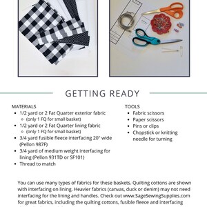 Fabric Basket With Handles, PDF Downloadable Sewing Pattern, Home ...