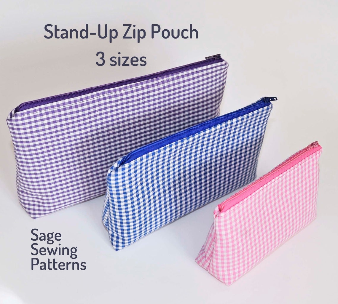 Easy Zipper Pouch Bag PDF Downloadable Sewing Pattern | Etsy