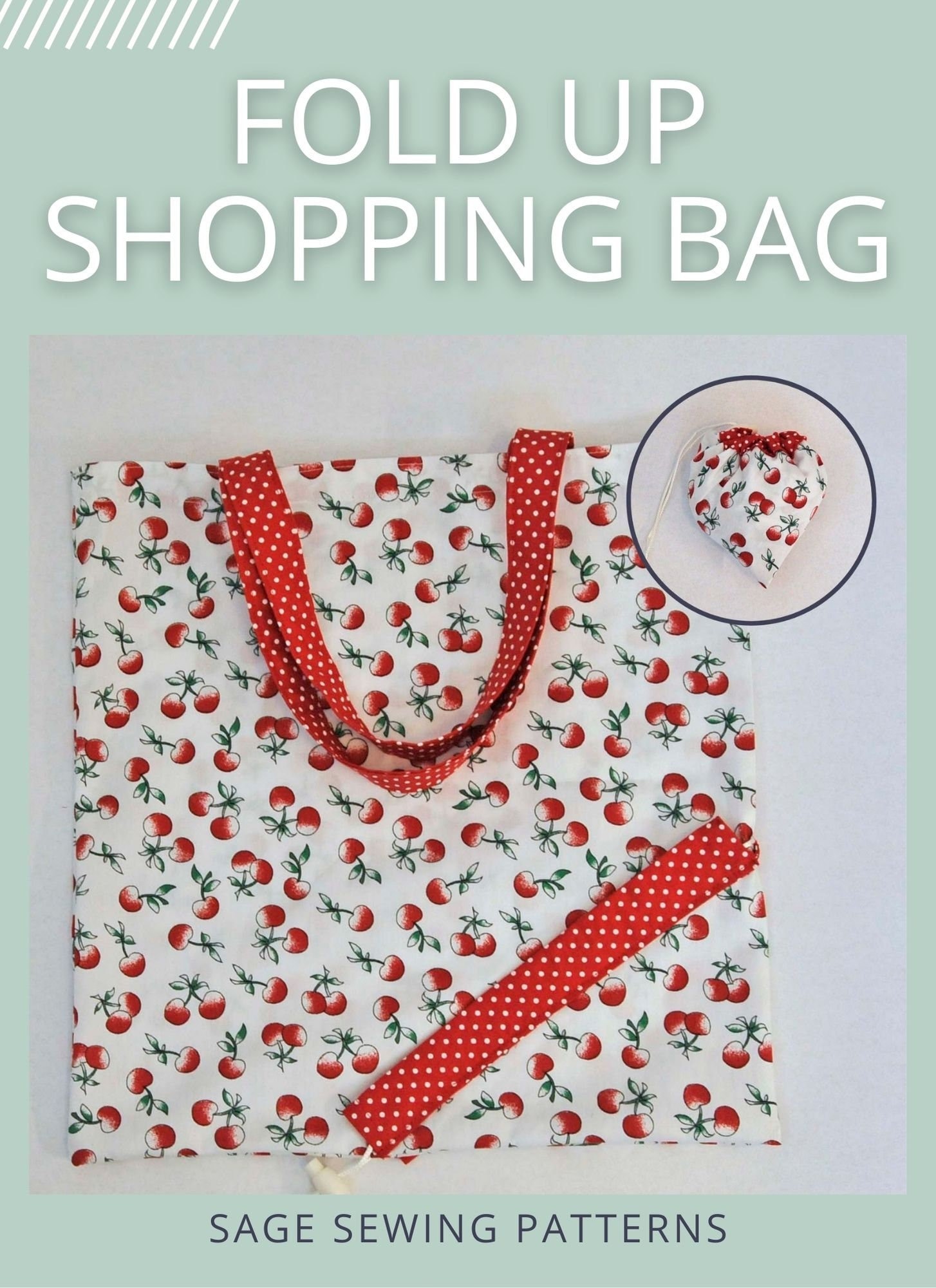 Reusable Fold up Market Bag Sewing Pattern, PDF Downloadable Sewing ...
