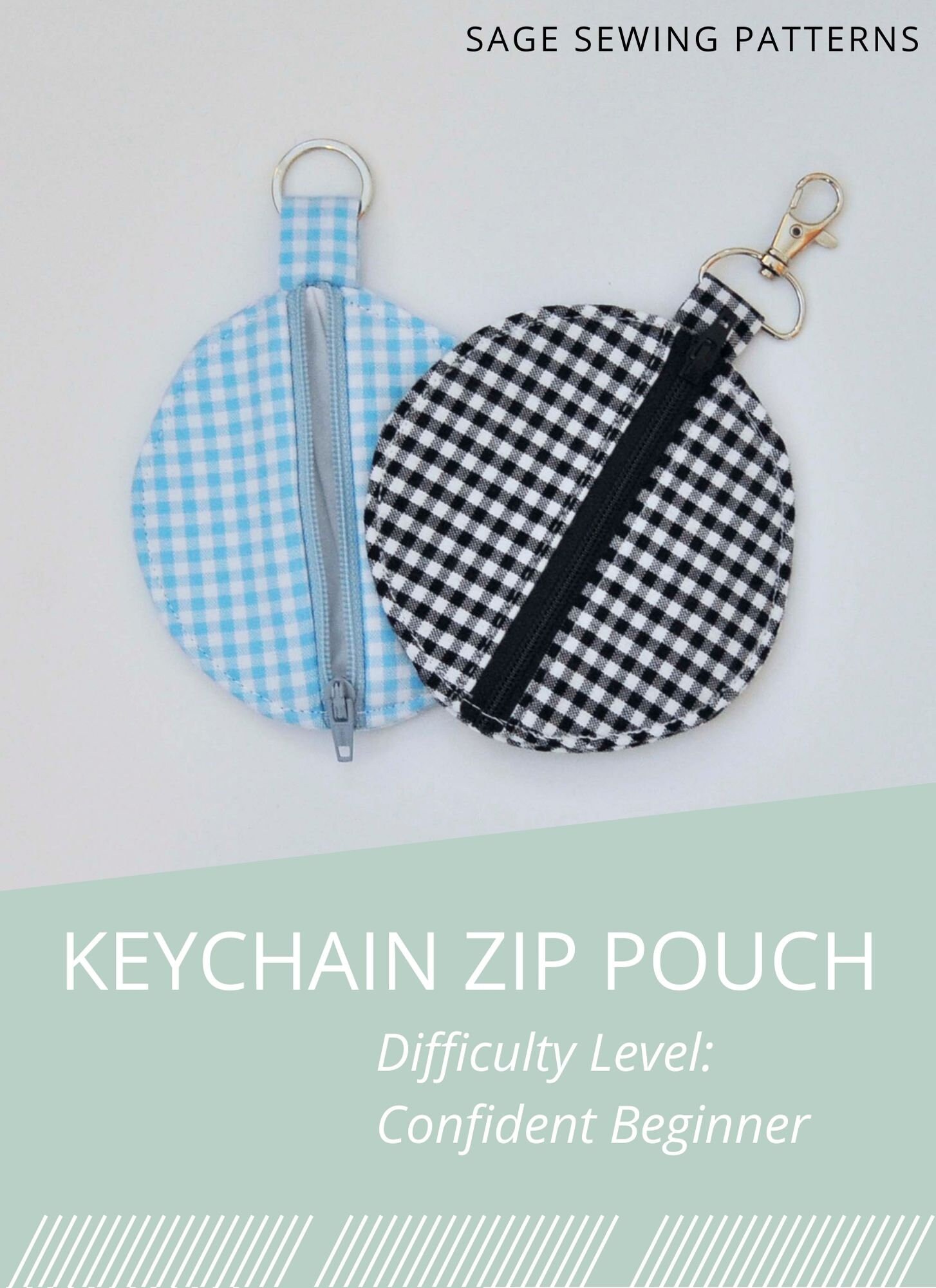 Round Earbud case PDF downloadable sewing pattern zipper Etsy México