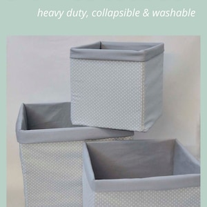 DIY Storage Cube Boxes, PDF downloadable sewing pattern tutorial for home storage organization, easy cubby bin basket