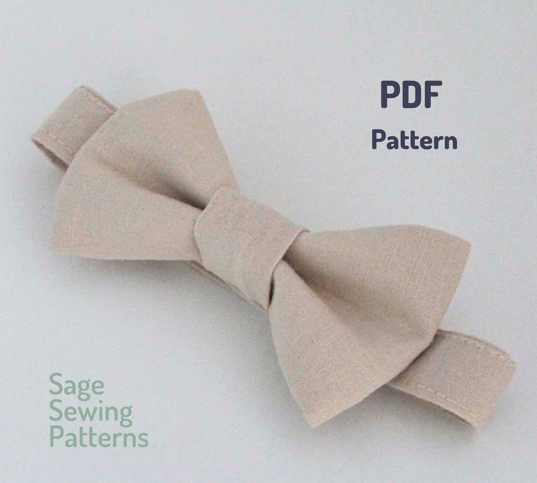 Boys Bow Tie Sewing Pattern, PDF Downloadable Sewing Pattern