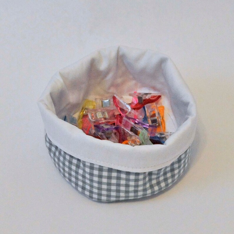 Nesting fabric baskets, PDF downloadable sewing pattern, home storage sewing template and tutorial, easy DIY bowl image 7