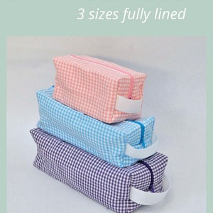 Torebka Boxy Bag Zipper, wzór do szycia w formacie PDF do pobrania, samouczek szycia kosmetyczki w 3 rozmiarach, torba podróżna z zamkiem błyskawicznym