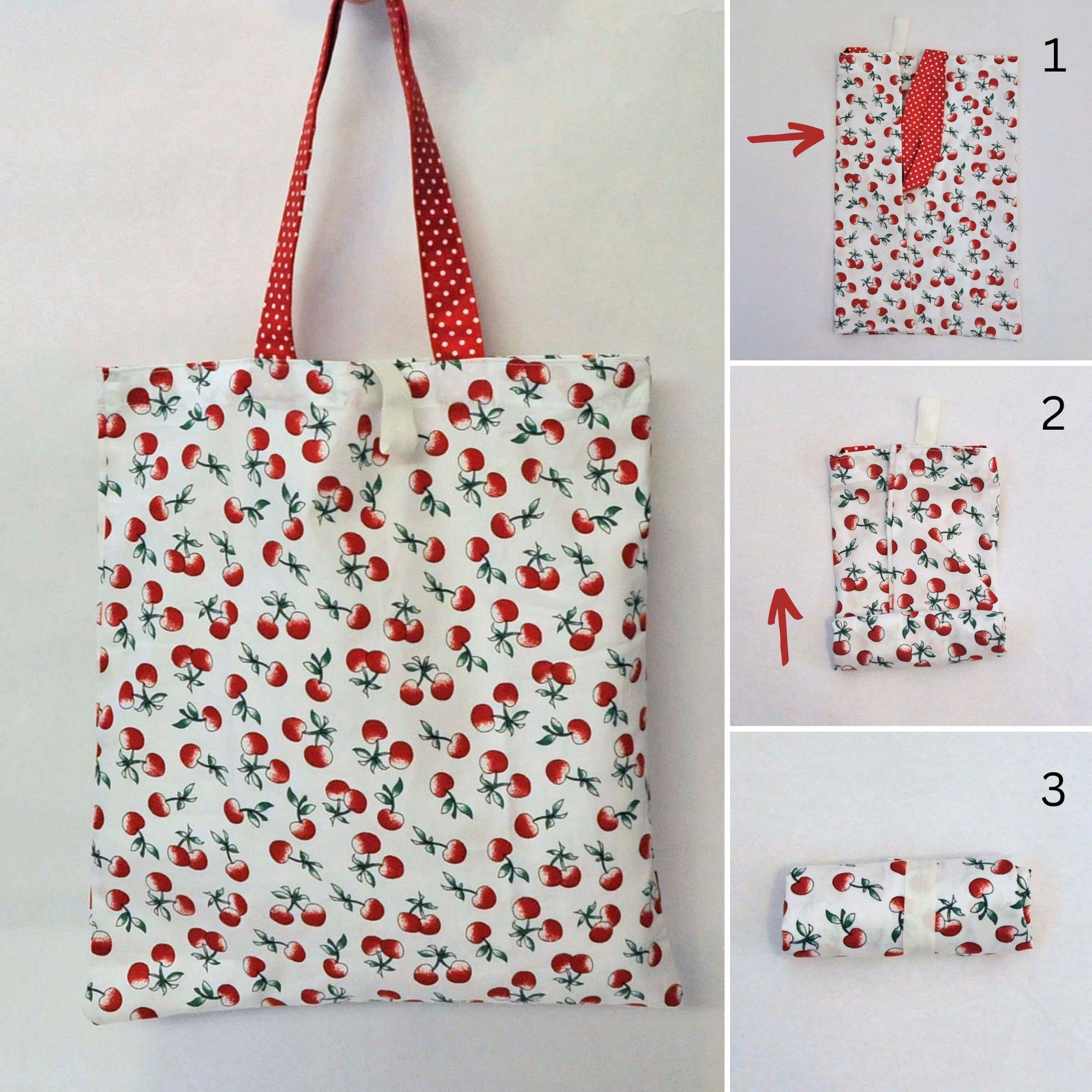 Reusable Folding Market Bag Sewing Pattern, PDF Downloadable Sewing ...