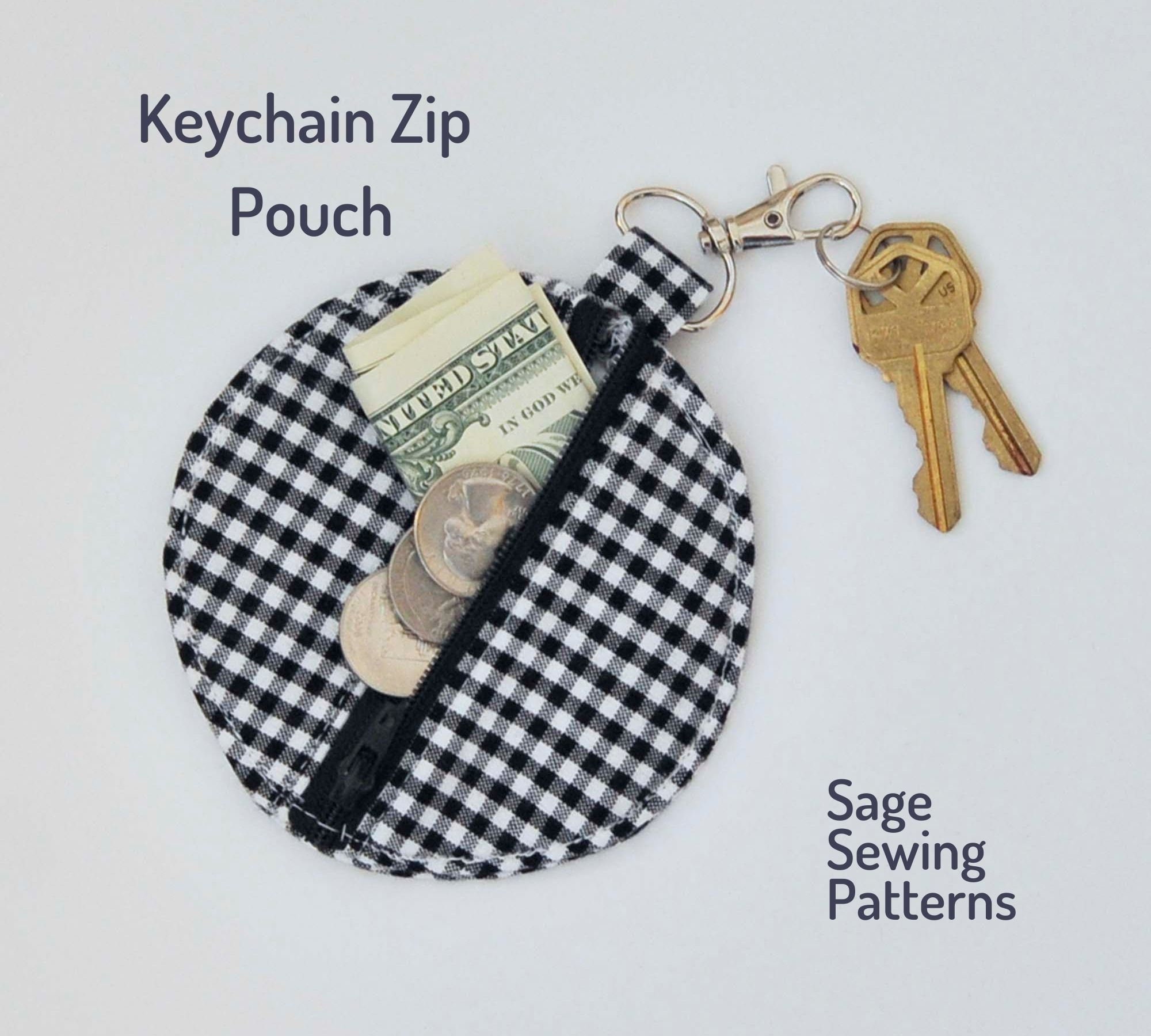 How to sew a Teeny Tiny keyring zipper pouch 