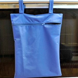 Modello di cucito per sacca bagnata grande, sacca per stracci appesi con manico del forno, sacca portabiancheria impermeabile con cerniera, ideale per salviette di carta ecologiche a spreco zero
