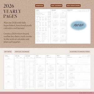 2026 Digital Planner Bundle for Goodnotes, Calendar/reminders Shortcut ...